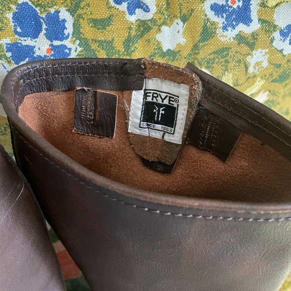 Frye Veronica Slouch Brown Tall Riding Boots - Picture 8 of 13